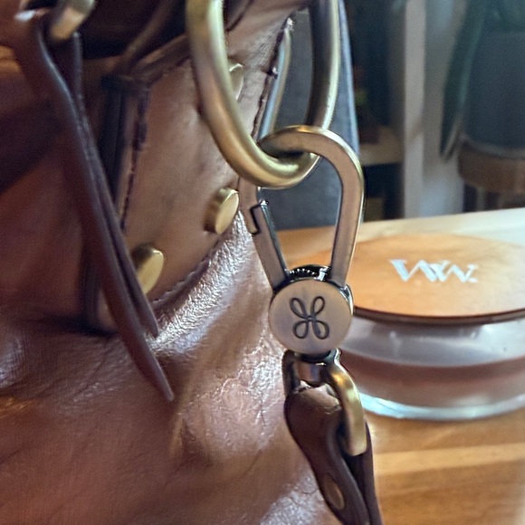 HOBO Cognac Brown Leather Satchel with Detachable Strap - Picture 2 of 16